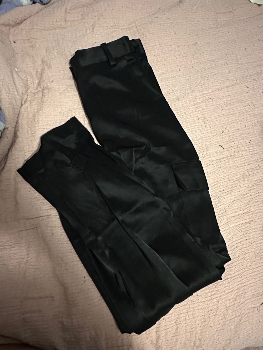 Babaton Black Wide-Leg Cargo Trousers
